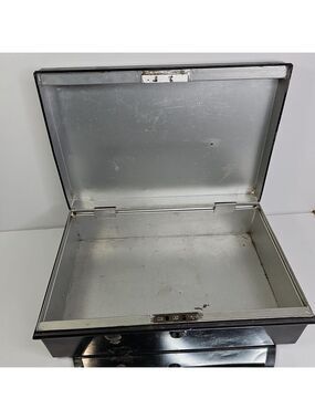 Antique Locking Box (No Key) L & Co Secure 2 Lever England Cash Money Storage